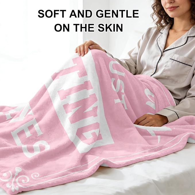 kituzol Gifts for Women, Mother's Day Birthday Gift, Funny Present for Women, Mom Wife Blanket, White Elephant Gifts for Adults Blanket (Pink, 60x50inches)