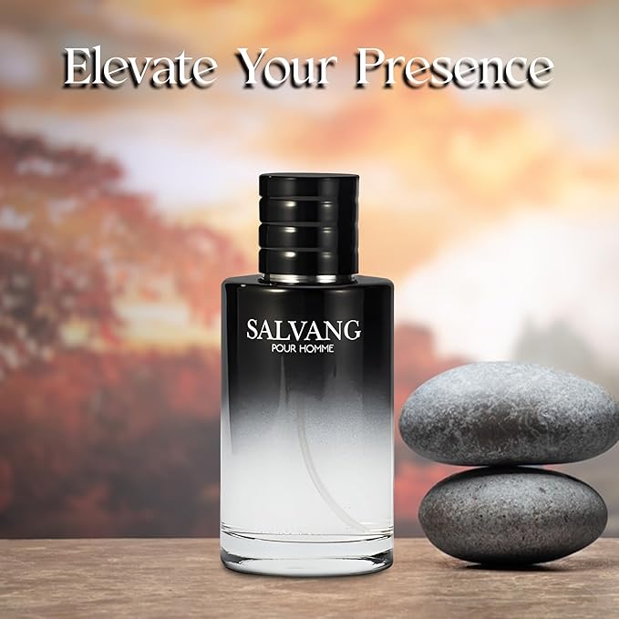 AFLUXE 2PCS Mens Perfume Cologne Long Last Strong EDP Natural Spray Gift Set, with Cocoa, Dried Fruits, Woody Fragrance for Daliy Use, 3.4 Fl Oz / 100 mL Each (Salvang & Vanilla Tobacco)