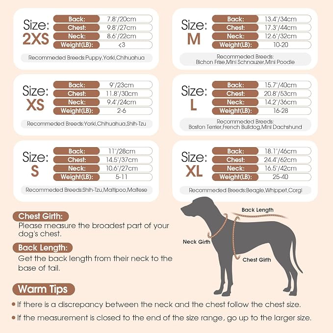 Dog Sweater Dress Plaid Knitwear for Small Medium Dogs Warm Puppy Pet Turtleneck Stretch Pullover Cute Fall Winter Vest Clothes with Leash Hole for Christmas (Coffee, 2XL)