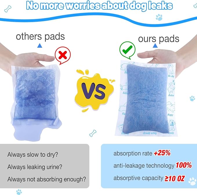Dog Diaper Liners for Dog Diapers Male and Female 150ct Super Absorption Disposable Booster Pads for Most Reusable Pet Belly Bands, Washable Puppy Diaper Wraps