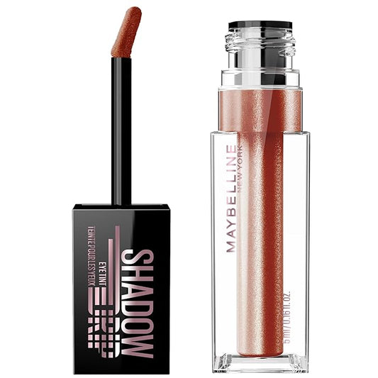 MAYBELLINE Shadow Drip Eye Tint Liquid Eyeshadow, High-Impact, Lightweight Shimmer Eye Shadow with Up To 16HR Wear, Bronze Drip, 1 Count