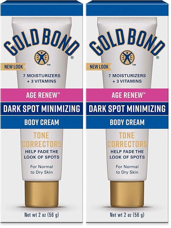 Gold Bond Age Renew Dark Spot Minimizing Age Renew Body Cream,2 oz.,With No Bleaching Agents,(Pack of 2)