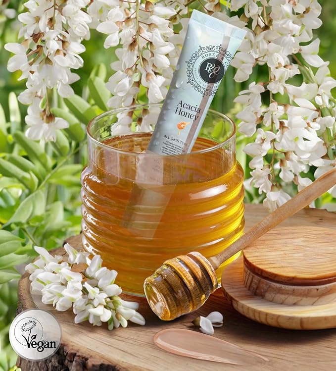 Rosee Lip Gloss Vegan & Cruelty Free Treatment, Professional Make up, Long Lasting Glossy with Shea Butter, Moisturize, Protect & Smooth, High Shine, Non-Sticky (d.Acacia Honey, 0.5)