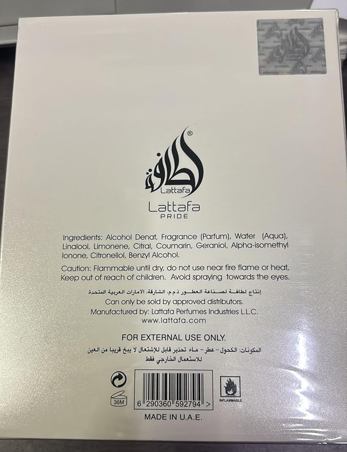 Lattafa Pride Embrace Eau de Parfum Spray for Unisex, 3.4 Ounce