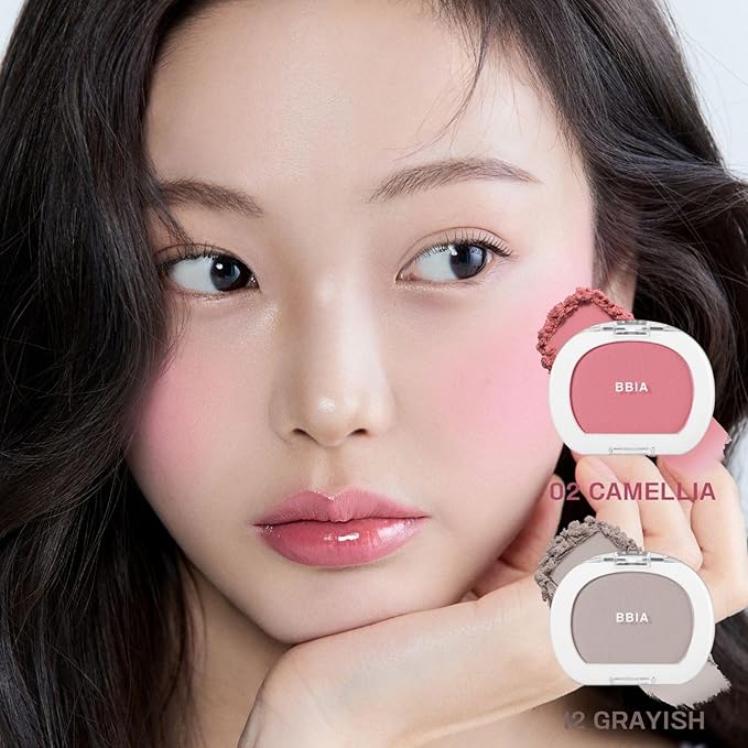 BBIA Last Blush NEW 15 Colors - Cheek Blush Shaping Shading Contour & Highlight Long-Lasting Matte Finish Natural Shades Buildable & Blendable Daily Korean Face Makeup (08 FIONIA, Pack of 1)