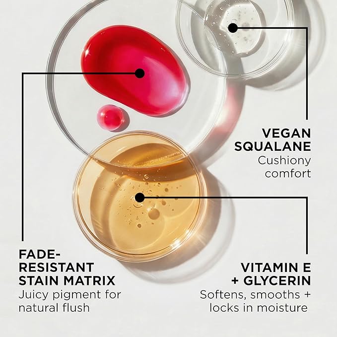 HALEYS Re-dew Lip Gloss to Stain - Hydrating Kiss-Proof Formula with Vegan Squalane & Vitamin E - Lightweight Transfer-Proof Hybrid for Soft Color, Cushiony Moisture & All-Day Wear (Crush)