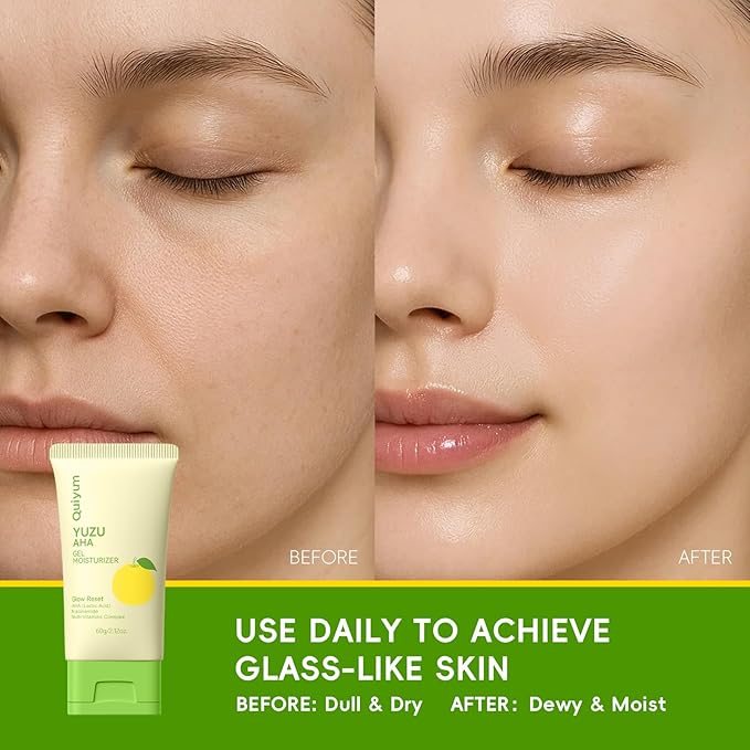 Yuzu AHA BHA Skincare Set for Teens & Young Women - 3.53oz Foaming Cleanser + 5 PCS Exfoliating Sheet Masks + 2.12oz Hydrating Gel Moisturizer | Gentle Exfoliation, Oil Control & Glowing Skin
