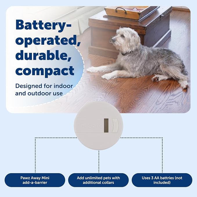 PetSafe Pawz Away Mini Extra Pet Barrier Base Unit, Indoor/Outdoor | Base Unit Only, Replacement, Extra, Add-A-Barrier, Expand Pawz Away System Up To 2.5 ft Radius/5 ft Diameter, Static