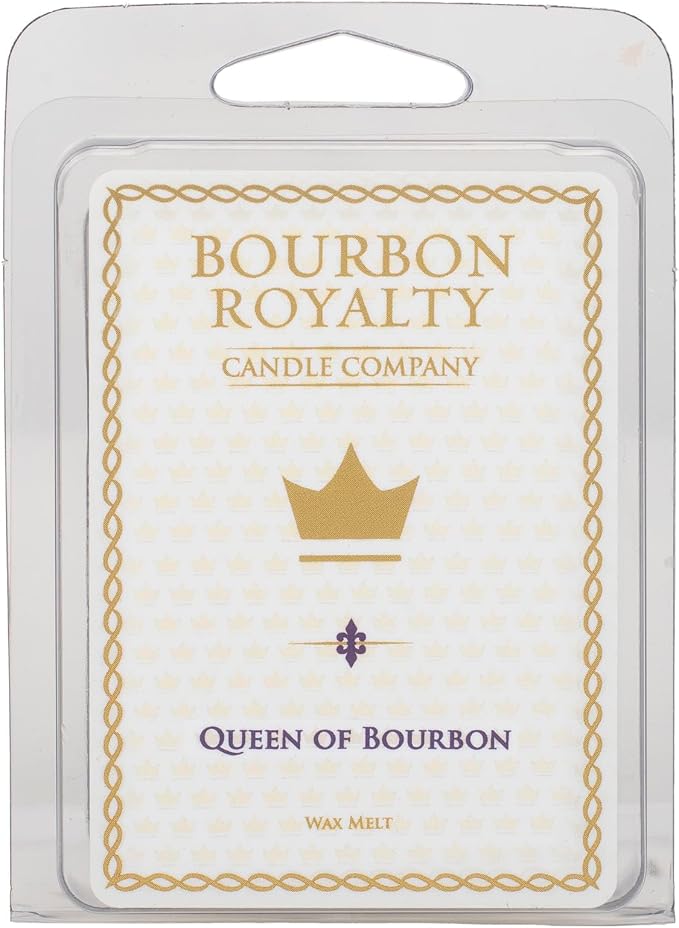 Bourbon Royalty Luxuriously Scented 2 Ounce Wax Mixer Wax Melt Cubes for Tart Burner, Queen of Bourbon, White