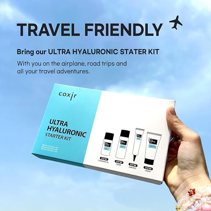 [Trial KIT] coxir Ultra HYALURONIC/Cleansing Oil+Toner+ampoule+Cream Holiday Miniature/Christmas mini Gift [2.68 fl.oz (Pack of 1)] / Korean Skin Care