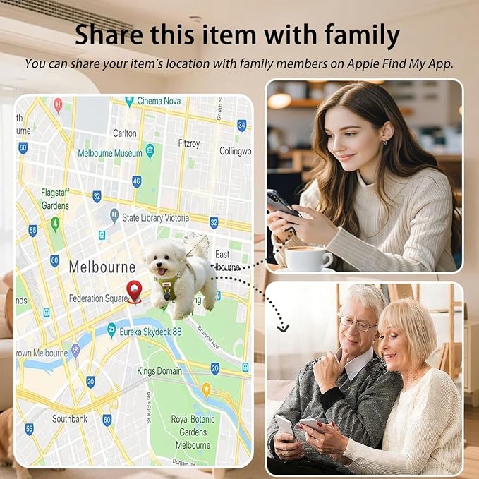 Bluetooth Tracker Tags 2 Pack [MFi Certified] for Apple Find My (iOS Only) | Smart Item Finders Air Global Tracking Tags Replaceable Battery Key Track for Bags Kids Luggage Dogs Backpack Pets Waterproof