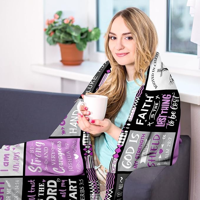 Christian Gifts for Women, Baptism Gifts for Girl, Christian Blanket | Religious Catholic & Communion Confirmation Gift for Teen Girls Daughter Granddaughter, I Am a Child of God Blanket 50"x60"