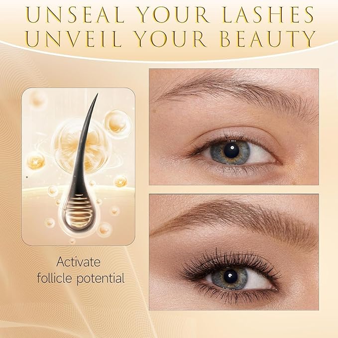 Eyelash Growth Serum – Natural Lash Enhancer with 15 Plant Extracts for Longer Thicker Fuller Lashes Nourishing Formula to Enhance Natural Beauty Hypoallergenic Oil Free lash growth serum -3ml