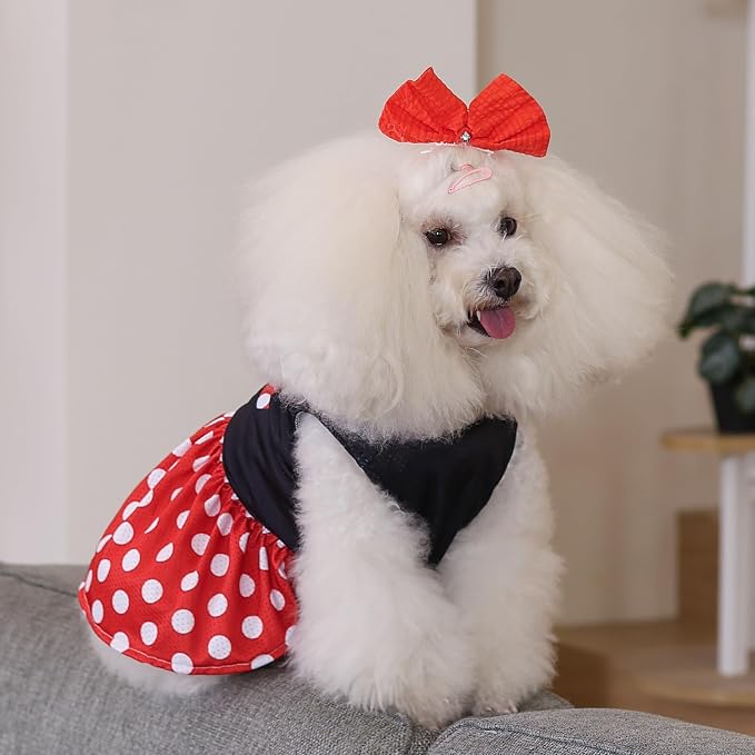 CuteBone Dog Mesh Dress Puppy Sundress Pet Outfit Summer Fashion for Small Dogs Girl Cat Clothes