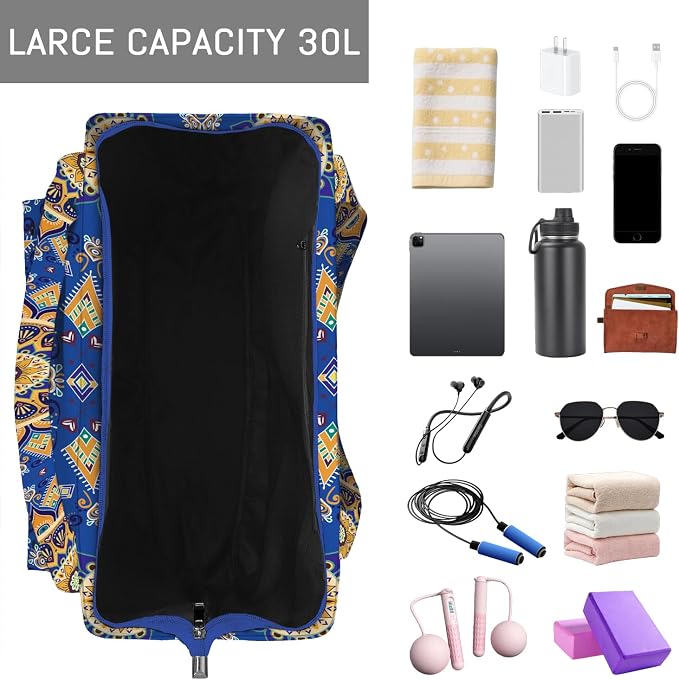 Mandala Yoga Mat Bag Large Yoga Bags and Carrier Fits All Your Stuff Yoga Tote Bags with Zipper Pocket Pilates Bag