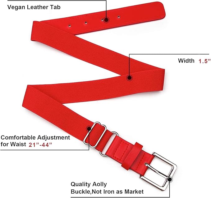 UnFader Baseball Socks and Belts Combo for Youth and Adult, Elastic Softball 2 Pair Socks and 1 Belts