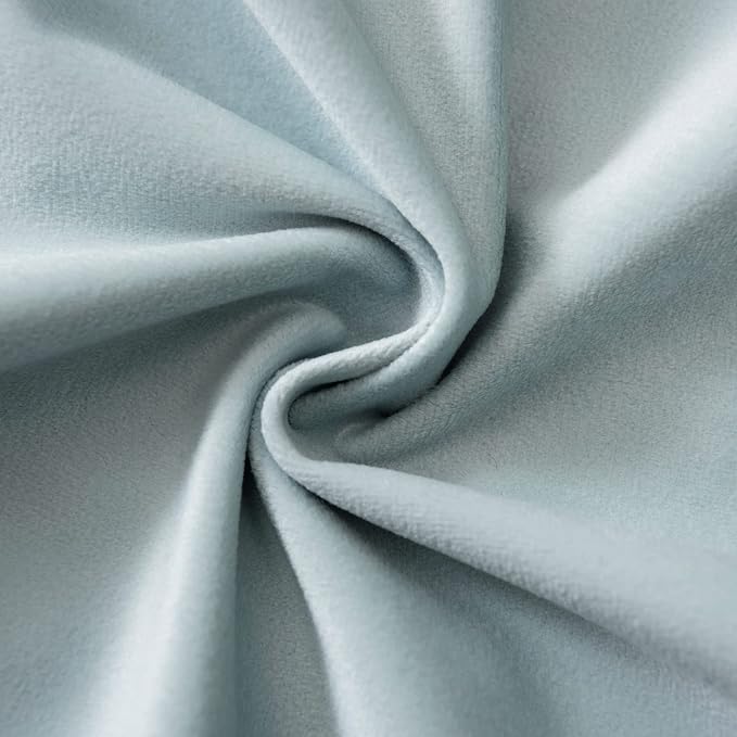Throw Pillow Covers Set of 2 Velvet Cushion Covers 14x14,Powder Blue | Decorative Pillow Covers with Invisible Zipper for Couch Sofa Bed Living Room Bedroom Home Decor