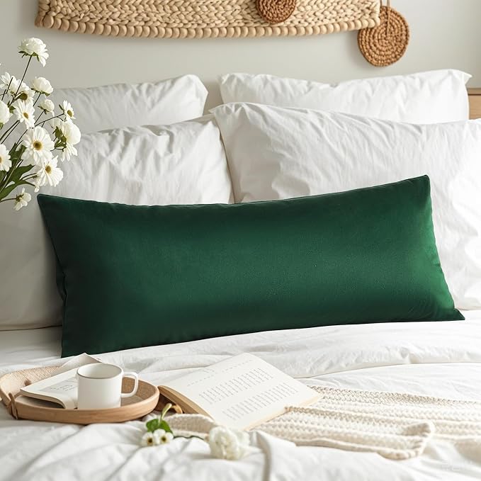Artscope Luxury Velvet Lumbar Pillow Cover Super Soft Decorative Rectangle Throw Pillow Covers Case Cushion Covers for Sofa Couch Bedroom Car Decor 14x36 Inch Army Green