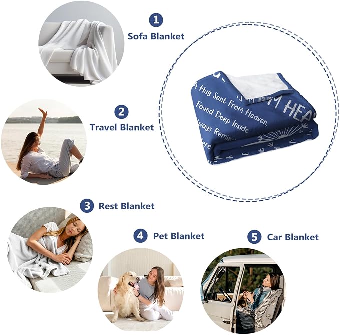 Memorial Gifts, Sympathy Gifts for Loss of Loved One, Blanket 60" x 50" | Bereavement Gifts, Grief Gifts for Women, Memorial Gifts for Loss of Mom Dad, Sympathy gifts, In Memory of Loved One Gifts