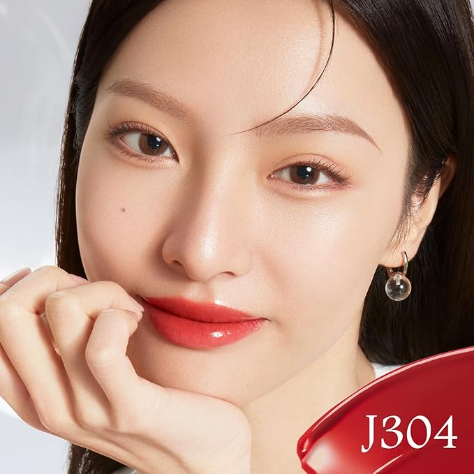 CARSLAN Essence Lipstick, Moisturizing, Plumping, Shiny Lip Color, Non Sticky Lipstick with Vitamin E, Sooth, Soften Lip, J304