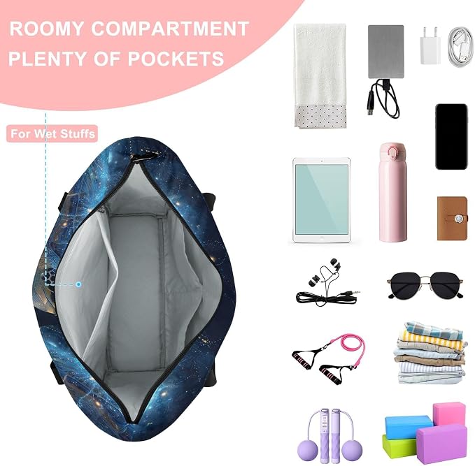 MCHIVER Yoga Bag for Women Men Large Yoga Mat Bag with Adjustable Strap Workout Bags Totes for Pilates Yoga Travel