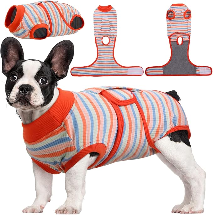 Kuoser Recovery Suit for Dogs Cats, Soft Dog Surgery Suit Female Male Spay | Professional Dog Onesie for Surgery, Substitute E-Collar & Cone, Prevent Licking Dog surgical suit Pet Neuter Suit