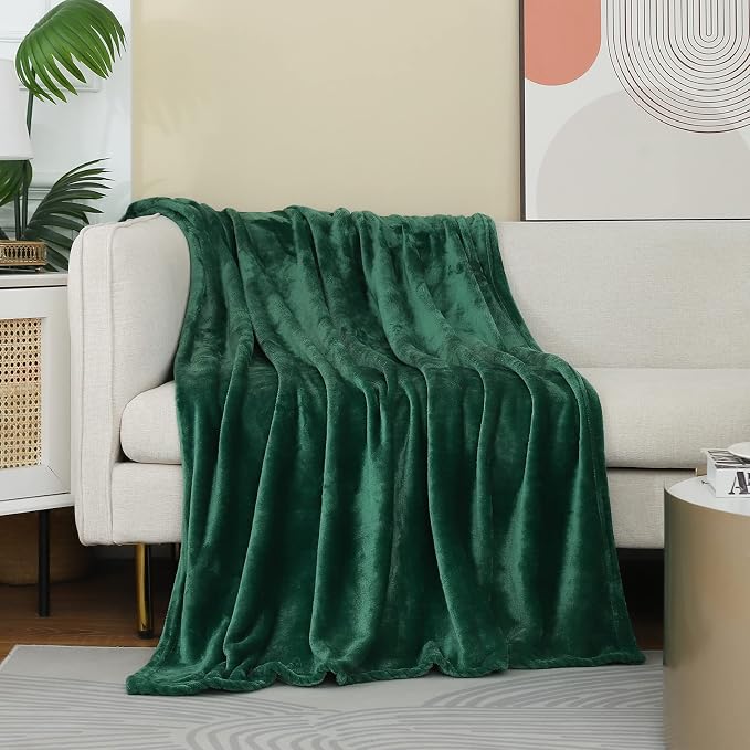 Forest Green Fleece Plush Throw Blanket 108"x90"for Couch Fuzzy Cozy | Super Soft Lightweight Microfiber Blanket for Sofa Bed bedroom Home Decor All Season,Birthday Gifts for Women Mom Adult
