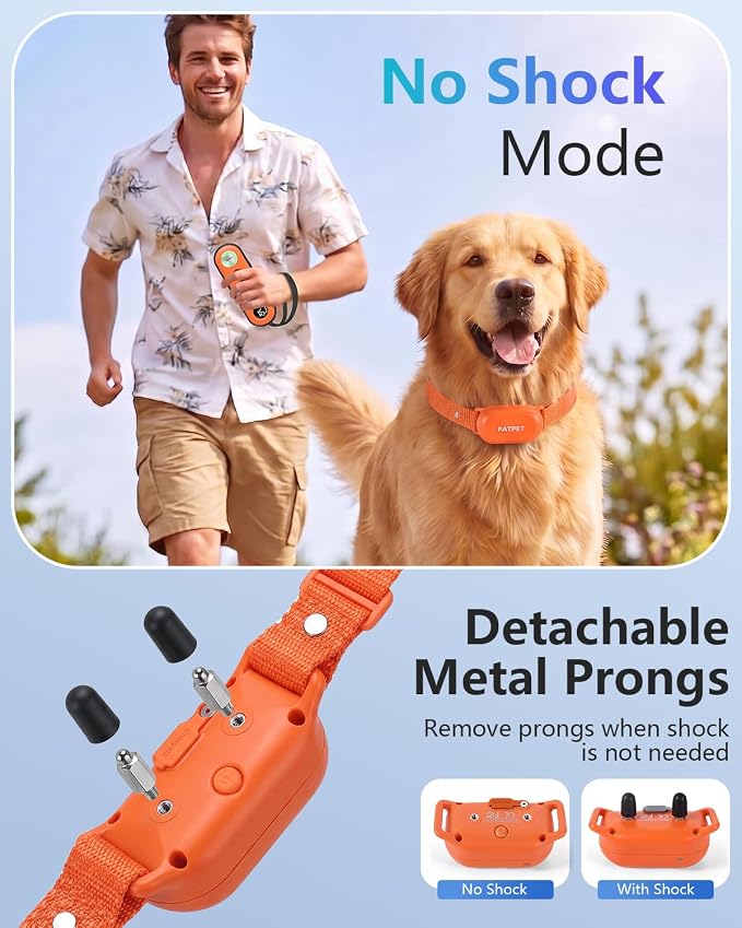 PATPET Dog Shock Collar with Remote Control - 4000FT Safe Training Collar