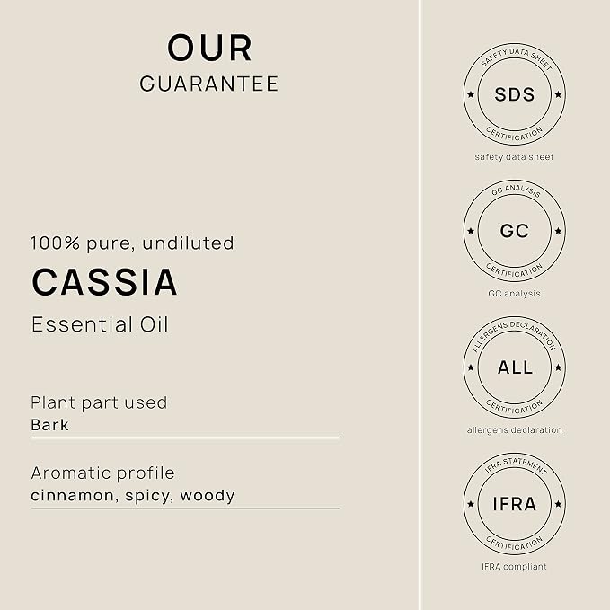 VINEVIDA Cassia Essential Oil - Gallon, Undiluted, Pure, Vegan, 8 lbs