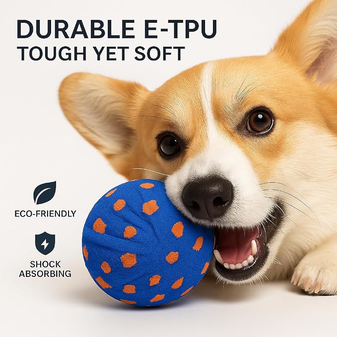 Interactive Dog Toy for Medium & Large Dogs – Smart Automatic Ball with Rolling & Bouncing Modes, Durable E-TPU, USB-C Rechargeable Moving Dog Ball, Indoor & Outdoor Play (Blue)