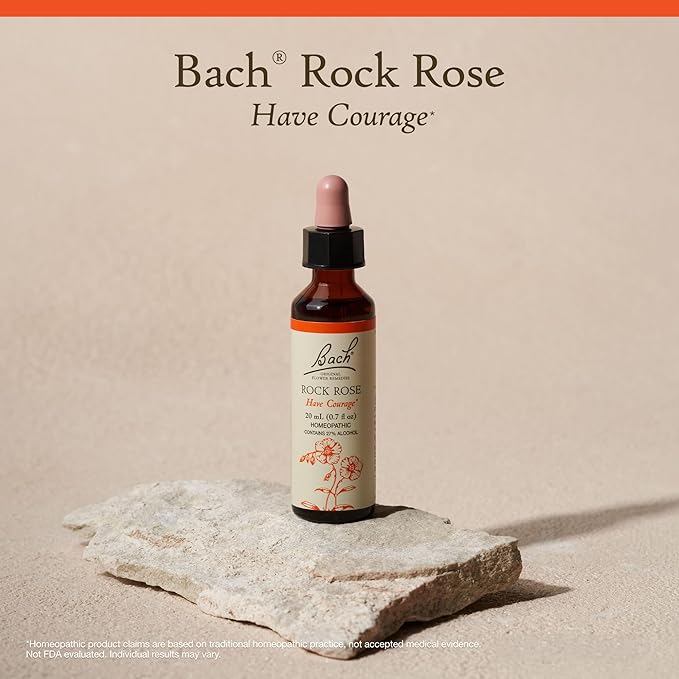 Bach Original Flower Remedies, Rock Rose - Have Courage - Natural Homeopathic Flower Essence for Emotional Balance - Vegan, Gluten Free, Sugar Free - 20mL Dropper