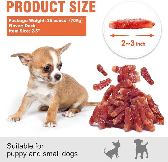 MON2SUN Dog Treats, Rawhide-Free Duck Wrapped Sweet Potato, 25 oz | Rawhide-Free, Soft & Chewy, Great for Training, No Artificial Colors, for All Breeds