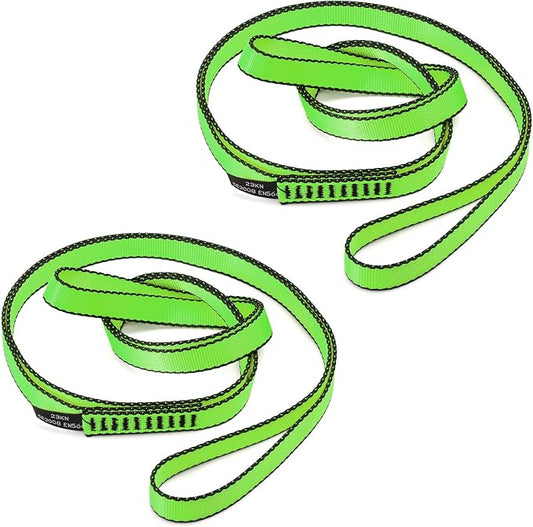 18MM Nylon Climbing Sling Runner 23KN CE2008/EN566 Strong Webbing Straps for Rock Climbing,Mountaineering, Rappelling, Swing, Yoga Hammock etc