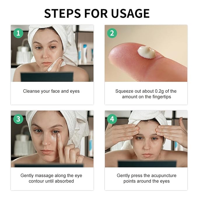 Caffeine Eye Cream, Anti-Wrinkle Eye Cream with Airless Pump, Reduces Fine Lines, Puffiness & Dark Circles with Caffeine, Squalane, Peptides and 4% Niacinamide, 1.7 Fl. Oz, Hydrating for Dry Skin