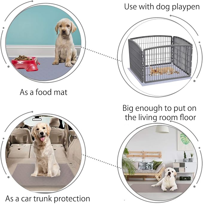 Replacement Washable Pee Pads for Dogs Puppy Potty Training to Pee & Poop | Quick Absorbent, Reusable, Waterproof, Leak-Proof, Non-Slip, Whelping Pads for Pet Housebreaking Dogs Tray, Indoor Outdoor