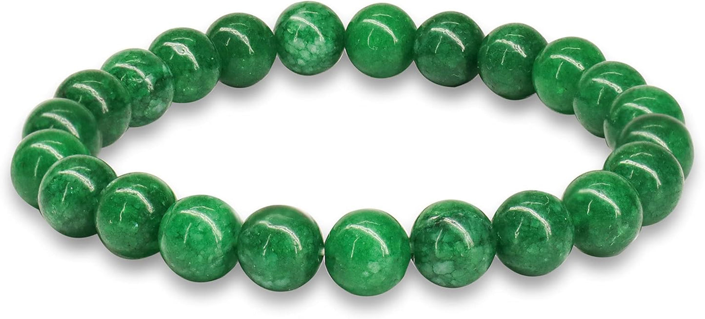 Crystal Vibe 8mm Beaded Bracelets For Women Men - Healing Crystal Bracelet - Adjustable Size