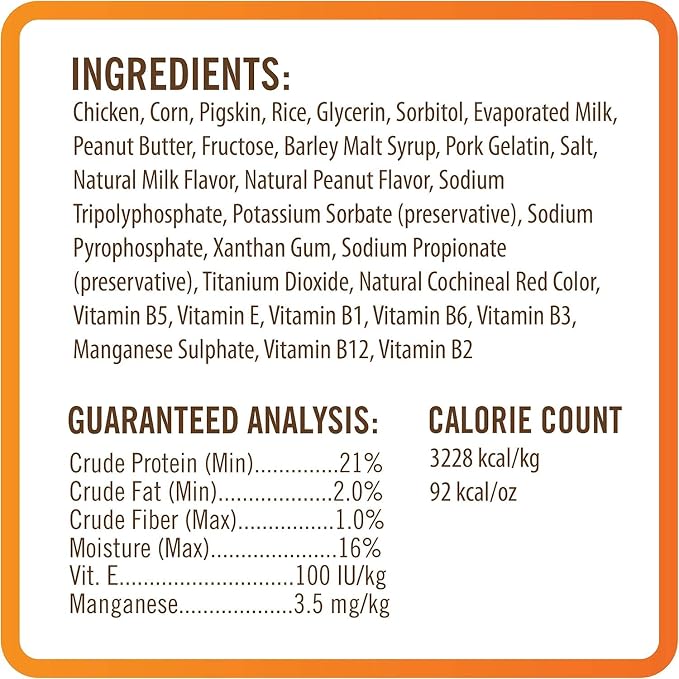 Nutri Chomps Rawhide Free Dog Chews, Peanut Butter, 5in Twists, 10ct, 2pk | Long-lasting chew. High protein, low fat, healthy & delicious treat for dogs.