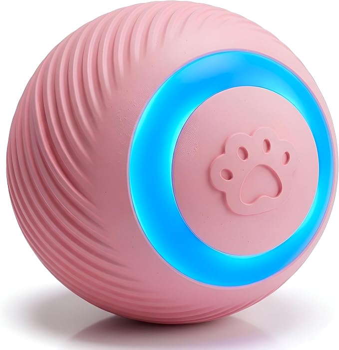 Interactive Cat Toy Ball - Automatic Interactive Cat Toys for Indoor Cats, Rechargeable Cat Enrichment Toys for Small/Medium/Large Cats to Keep Them Busy