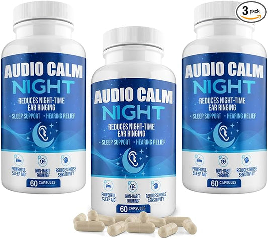 Night (180 Caps) | Natural Tinnitus Relief Supplement for Sleep | Eases Nighttime Ear Ringing and Hearing Discomfort | Non-Habit Forming Sleep Aid