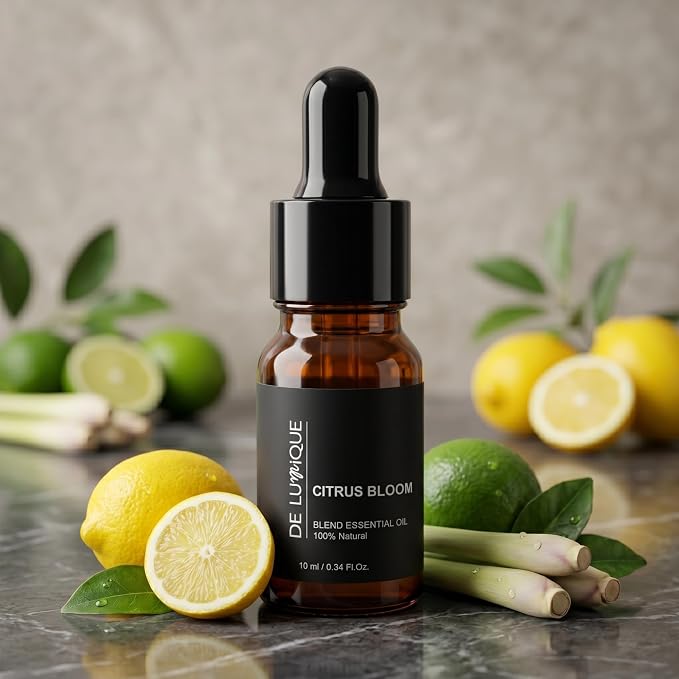 Citrus Bloom Scent DE LUmiQUE Calming Essential Oil Blend, 100% Natural Aromatherapy Grade, 10ml / 0.34 Fl Oz
