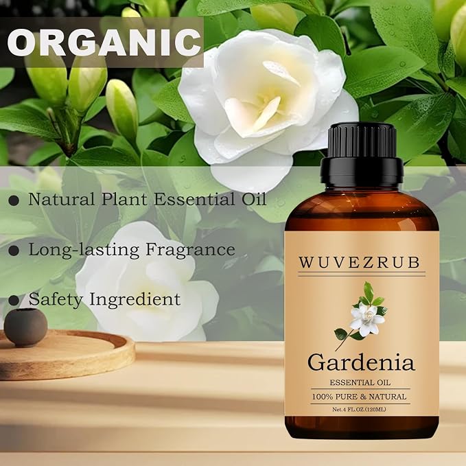 Gardenia Essential Oils, 120ML Pure and Natural Essential Oil for Aromatherapy Diffuser - Gardenia /4 Fl Oz