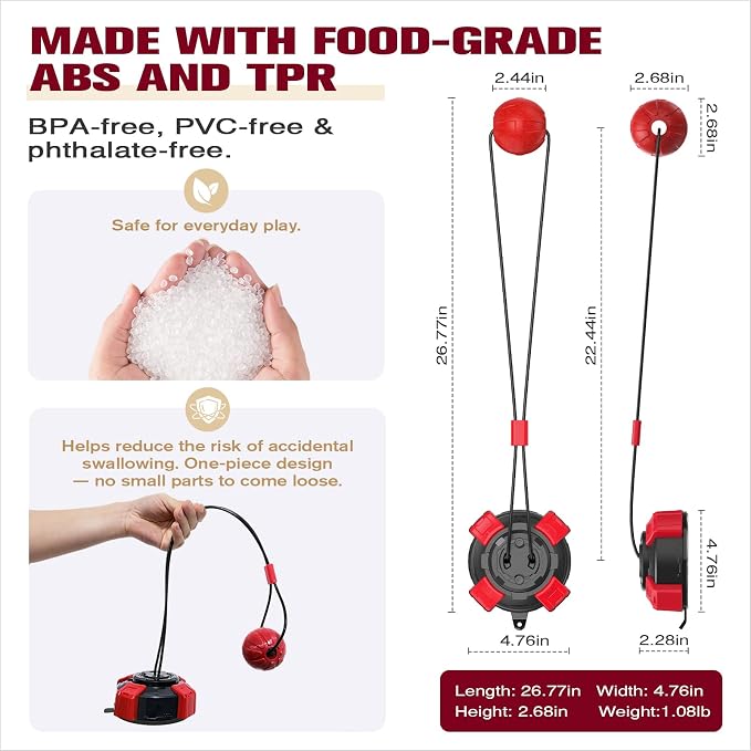 BSISUERM Upgraded Strong Suction Cup Tug of War Dog Toy Interactive Dog Rope Toys for Aggressive Chewers Puppy Molar Ball Chew Toy with Teeth Cleaning for Mental Stimulation & Boredom Relief