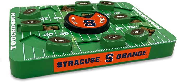 Pets First NCAA Syracuse Large Puzzle Toy, Interactive Treat Toy for Dogs, Slow Feeding Toy, New Large Size