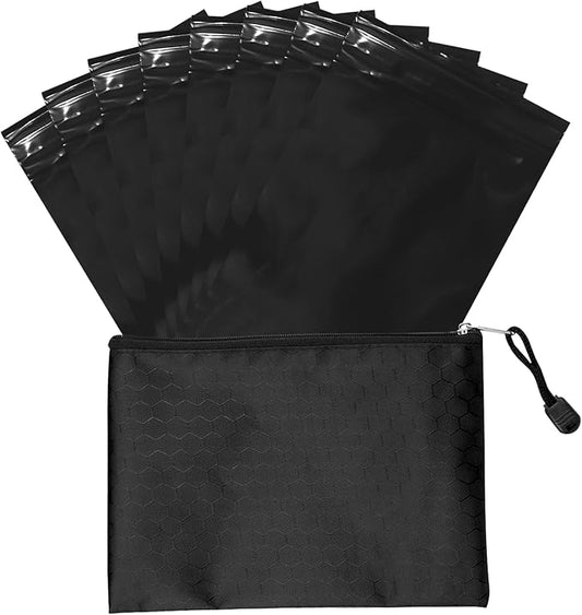 Feminine Personal Disposal Bags,6x8 inches Tampon Pack of 100 Black Opaque Zip Seal Discreet Disposal Bags for Tampons,Sanitary Pads,Sanitary Liners(with Black Storage Bag)