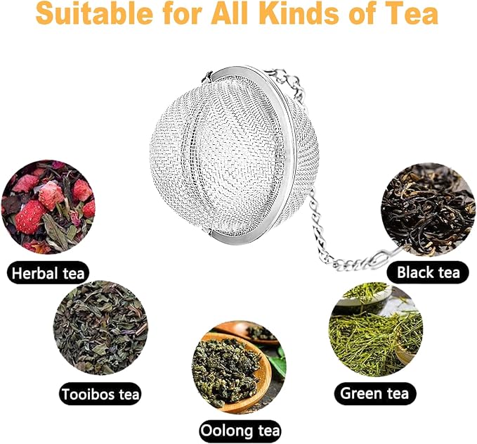 TeaSanavie 7 Chakra Healing Crystal Tea Infuser Set - Reiki Quartz Gemstone Wire Wrapped Crescent Moon & Tree of Life Pendants, Stainless Steel Loose Leaf Tea Steeper