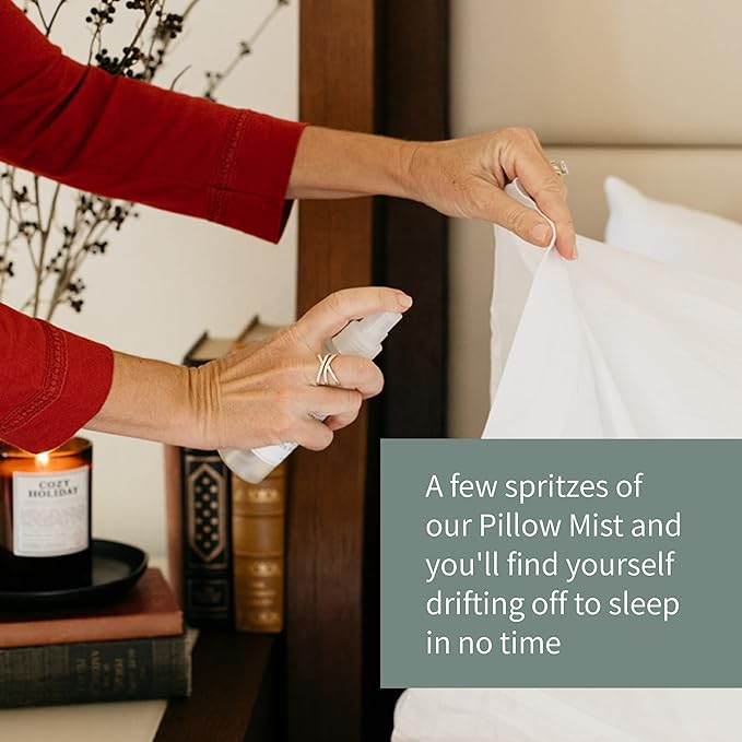 European Spa Source Sleep Well Eucalyptus + Lavender Pillow Mist Spray for Aromatherapy, at Home Spa Experience, Tension Relief, Sleep Support, and Relaxation, 4 fl oz.