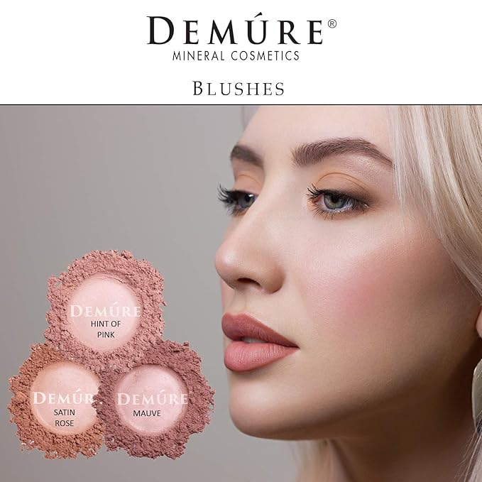 Demure Mineral Blush Makeup (Mauve) Loose Powder | Professional Grade, Cruelty Free Make-up