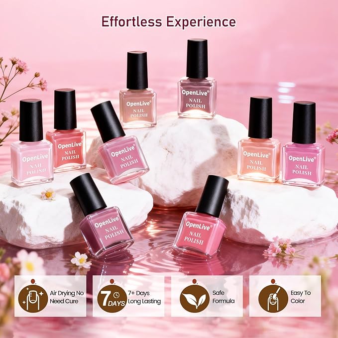 Jelly Nail Polish Set, 10 Color With 2Pcs Base and Top Coat Quick Dry High Gloss Shine Nail Polish Non Gel Translucent Milky White Nude Pink Color Holiday Gift Giving 5ML