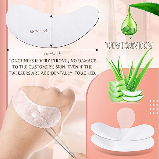 1000 Pairs Under Eye Gel Pads Natural Eyelash Extension Gel Pads Patches Kit for Eyelash Extension Supplies Bulk Beauty Tools, Fit Most Eye Shape