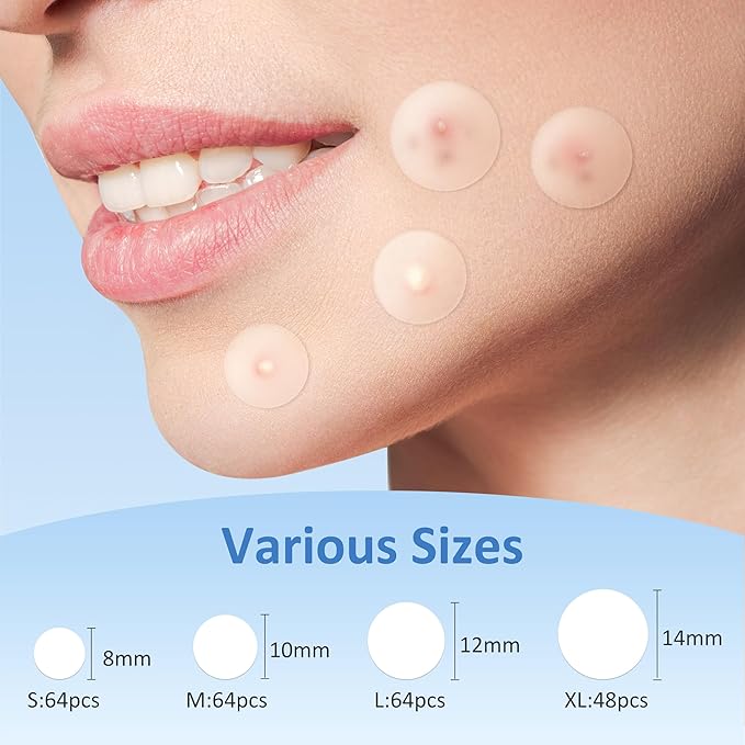 Pimple Patches for Face, Skincare Hydrocolloid Acne Pimple Patch Invisible Zit Covers with Tea Tree, Salicylic Acid & Cica Oil | 4 Size 240 Counts